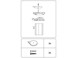 Gardinia Deckenträger für Aluminium-Vorhangschiene 2-läufig Weiß 2-er Pack