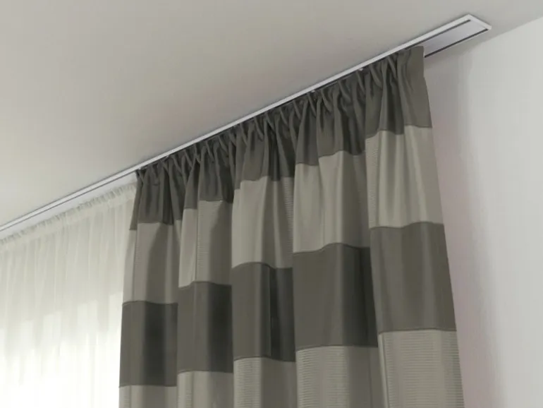 Gardinia Deckenträger für Aluminium-Vorhangschiene 2-läufig Weiß 2-er Pack