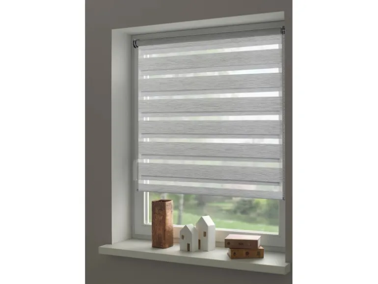 Gardinia Doppelrollo de Luxe 60 cm x 180 cm Grau