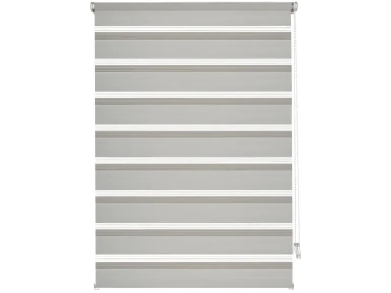 Gardinia Doppelrollo EasyFix mit Montageschiene 90 cm x 150 cm Grau