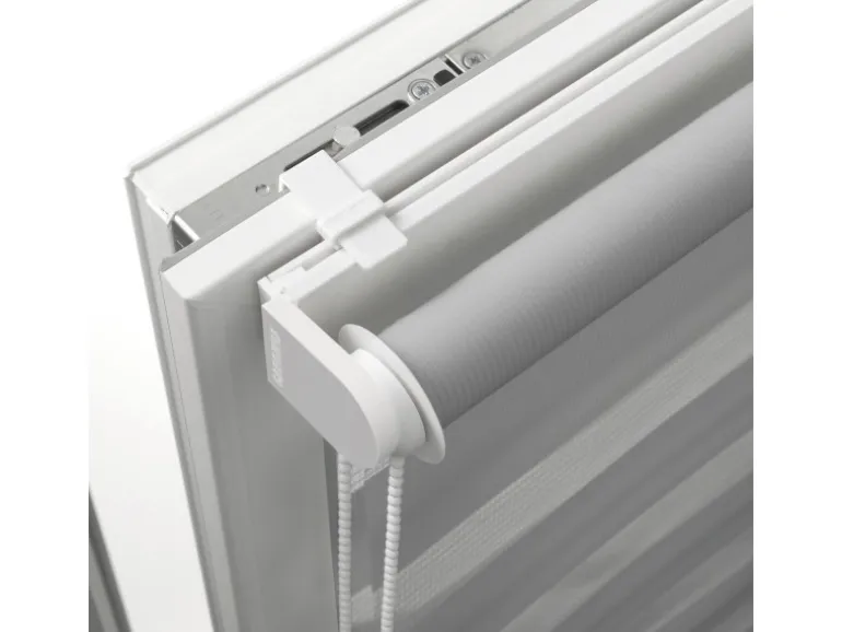 Gardinia Doppelrollo EasyFix mit Montageschiene 90 cm x 150 cm Grau