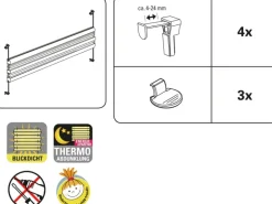 Gardinia Easy Fix Plissee Tag und Nacht Weiß 100 cm x 130 cm