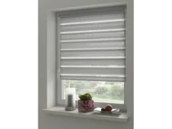 Gardinia Easyfix Doppelrollo mit Montageschiene 60 cm x 150 cm Grau