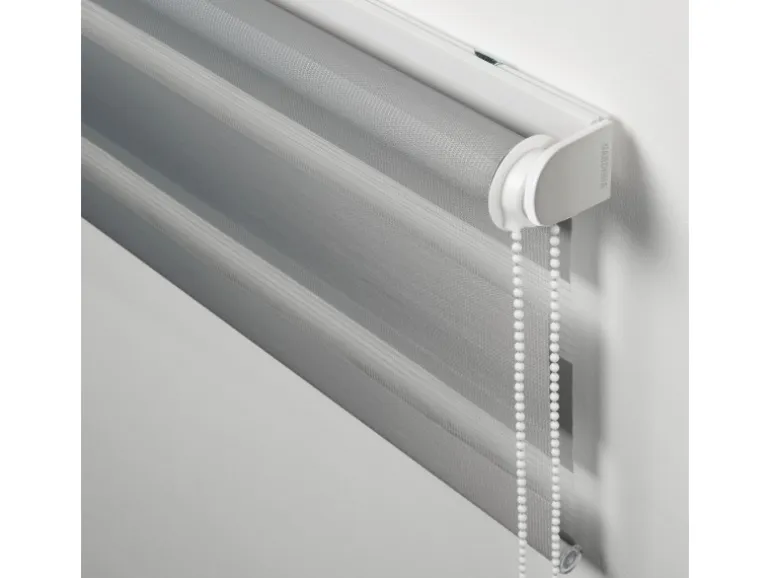 Gardinia Easyfix Doppelrollo mit Montageschiene 60 cm x 150 cm Grau