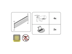 Gardinia EasyFix Plissee mit 2 Bedienschienen 65 cm x 130 cm Elfenbein