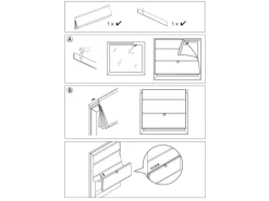 Gardinia Easyfix Raffrollo Magnetisch Grau 50 cm x 140 cm