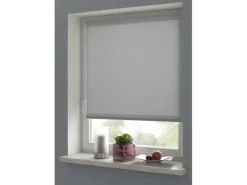 Gardinia EasyFix Rollo Uni 75 cm x 150 cm Hellgrau strukturiert