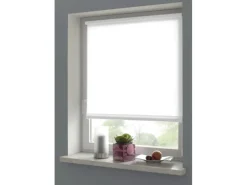 Gardinia EasyFix Rollo Uni 90 cm x 210 cm Reinweiß strukturiert