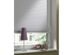 Gardinia EasyFix Thermo-Plissee mit 2 Bedienschienen 50 cm x 130 cm Weiß