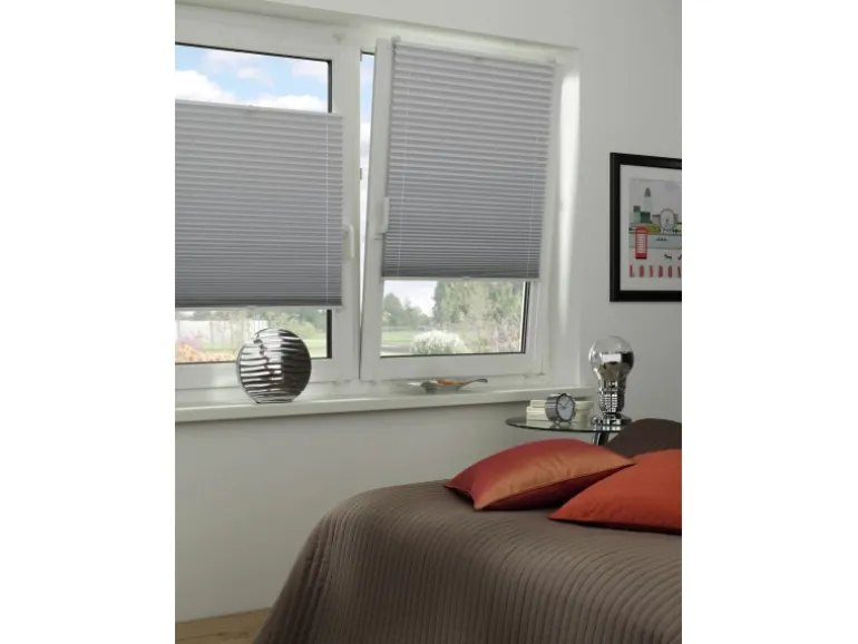 Gardinia EasyFix Thermo-Plissee mit 2 Bedienschienen 50 cm x 130 cm Weiß