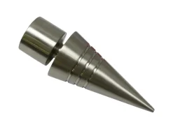 Gardinia Endstück Chicago Spitze für Ø 20 mm Edelstahloptik 2-er Pack