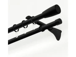 Gardinia Endstück Chicago Kappe für Ø 20 mm Schwarz-Matt 2-er Pack