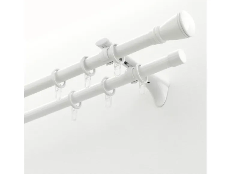 Gardinia Endstück Chicago Kappe für Ø 20 mm Weiß 2-er Pack