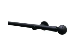 Gardinia Endstück Chicago Kugel für Ø 20 mm Schwarz-Matt 2-er Pack