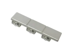Gardinia Endstück für Flächenvorhangschiene 3-läufig Silber 2-er Pack