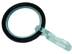 Gardinia Gardinenringe Chicago für Ø 20 mm Schwarz 10-er Pack