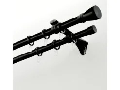 Gardinia Gardinenringe Chicago für Ø 20 mm Schwarz 10-er Pack