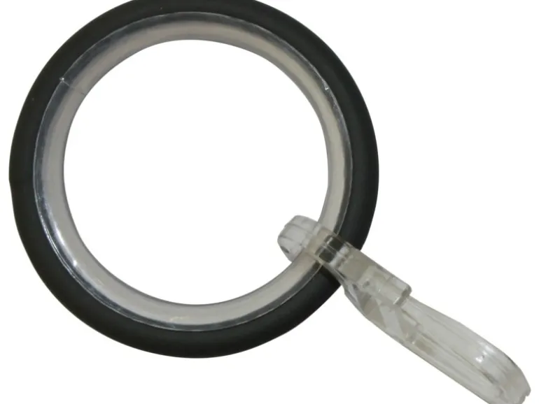 Gardinia Gardinenringe Elba mit Gleiteinlage Steingrau