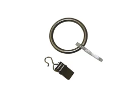 Gardinia Gardinenringe Europa für Ø 19 mm Silber-Satin 10-er Pack