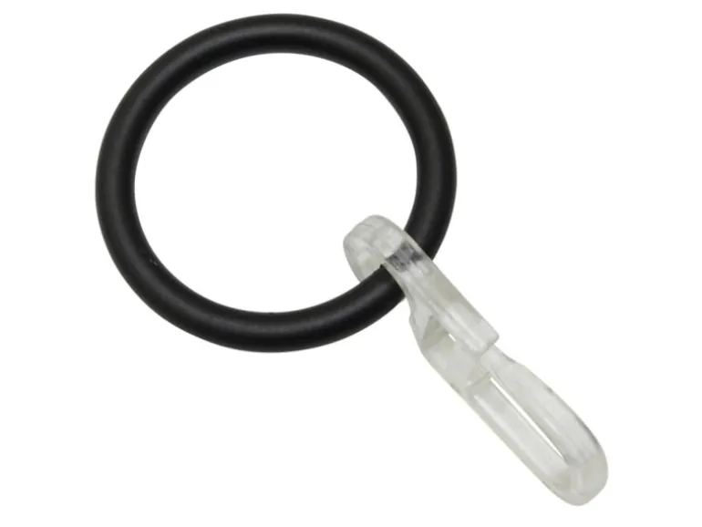 Gardinia Gardinenringe Kos für Ø 27 mm Schwarz 6-er Pack