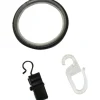 Gardinia Gardinenringe mit Gleiteinlage Industrial Home Ø 25 mm Schwarz 10 Stück
