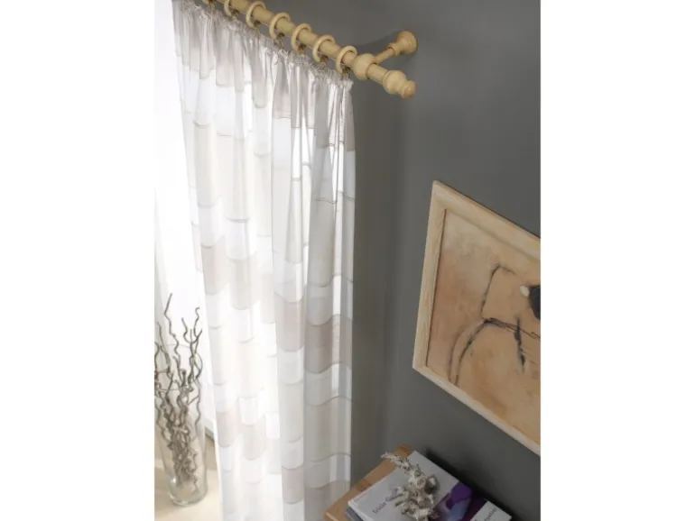 Gardinia Gardinenstangen-Set Lugano Ø 28 mm Natur 120 cm