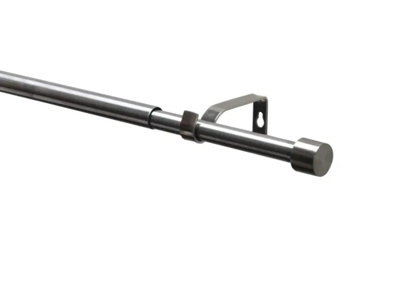 Gardinia Gardinenstangen-Set Kos Ø 16/19 mm Ausziehbar 120-210 cm Edelstahl