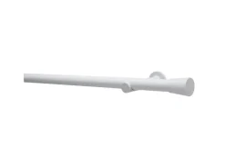 Gardinia Gardinenstangen-Set Korfu Ø 28 mm 1-Lauf 160 cm Weiß