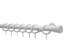 Gardinia Gardinenstangen-Set Korfu Ø 28 mm 1-Lauf 160 cm Weiß