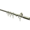 Gardinia Gardinenstangen-Set Sigma Ø 16 mm Edelstahloptik 120 cm