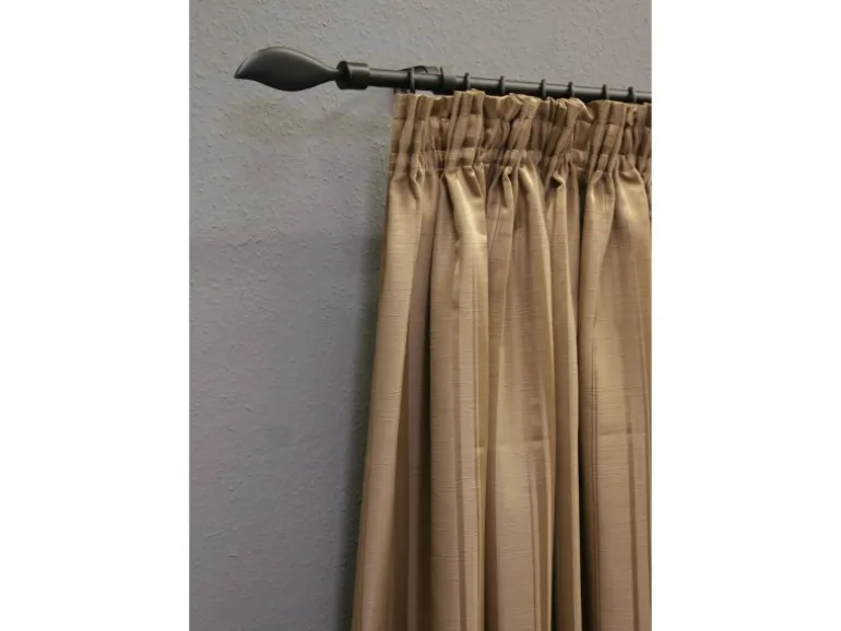 Gardinia Gardinenstangen-Set Flame Ø 13/16 mm Schwarz 130 cm - 240 cm