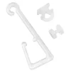 Gardinia Haken für Stoffösen mit X-Gleiter und Rollen Transparent 10-er Pack