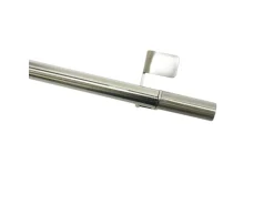 Gardinia Klemmstange Press&Go Zylinder Ø 8/10 mm Edelstahloptik 80 cm - 110 cm