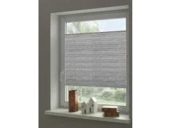 Gardinia Plissee Concept zum Klemmen 100 % Recycling Stoff 90 cm x 130 cm Grau