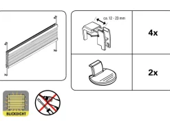 Gardinia Plissee Concept zum Klemmen 100 % Recycling Stoff 70 cm x 130 cm Grau