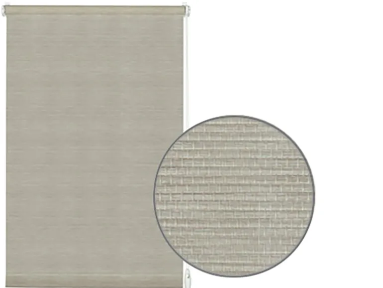 Gardinia Rollo EasyFix Natur 120 cm x 150 cm Grau-Melange