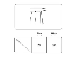 Gardinia Schleuderstab Kunststoff Transparent 100 cm 2-er Pack