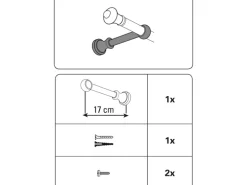 Gardinia Träger Bifo für Ø 28 mm geschlossen Weiß 17 cm