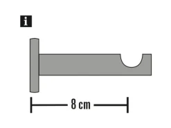 Gardinia Träger Chicago für Ø 20 mm offen Weiß 8 cm