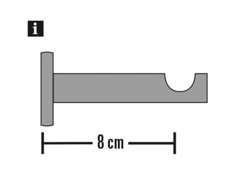 Gardinia Träger Chicago für Ø 20 mm offen Bronze 8 cm