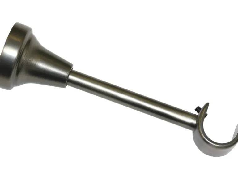 Gardinia Träger Europa offen kurz für Ø 19 mm Silber-antik 14 cm