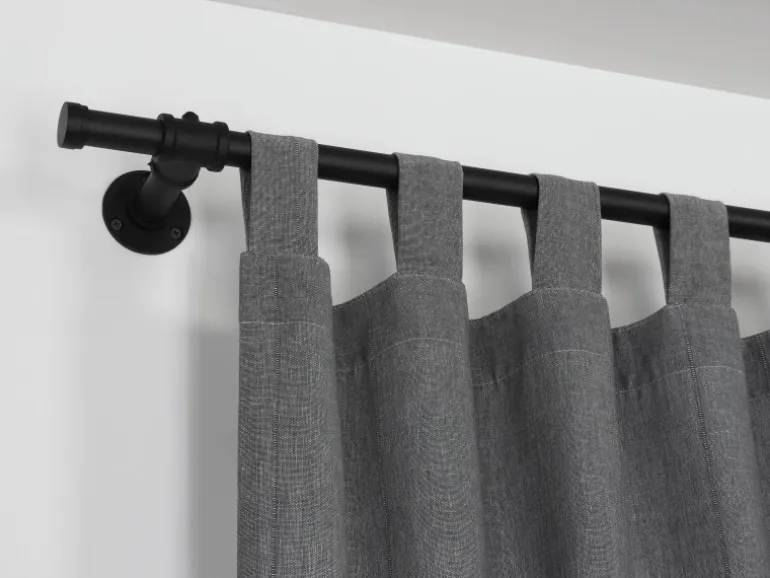 Gardinia Träger Industrial Home für Gardinenstange Ø 25 mm Schwarz 10 cm