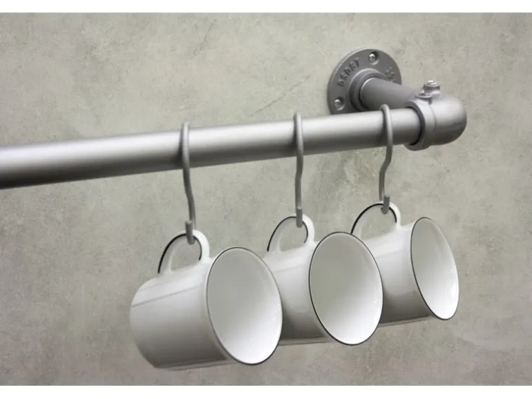 Gardinia Träger Industrial Home für Gardinenstange Ø 25 mm Silber 10 cm