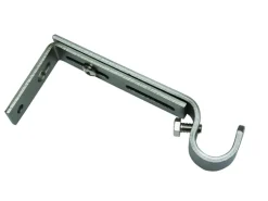 Gardinia Träger Memphis Edelstahl-Optik 10 cm - 14 cm 2-er Pack