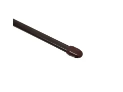 Gardinia Vitragestange flachoval Ø 11 mm Braun 100 cm - 160 cm 2-er Pack