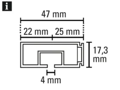 Gardinia Vorhangschiene 1-läufig GE1 Weiß 180 cm