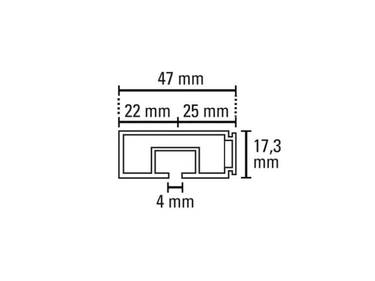 Gardinia Vorhangschiene 1-läufig GE1 Weiß 250 cm