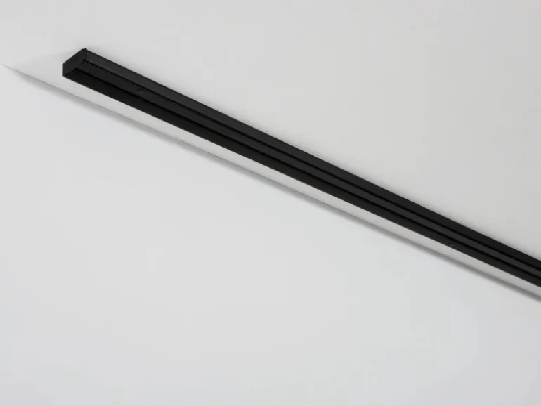 Gardinia Vorhangschienen-Set 1-Lauf Schwarz 150 cm