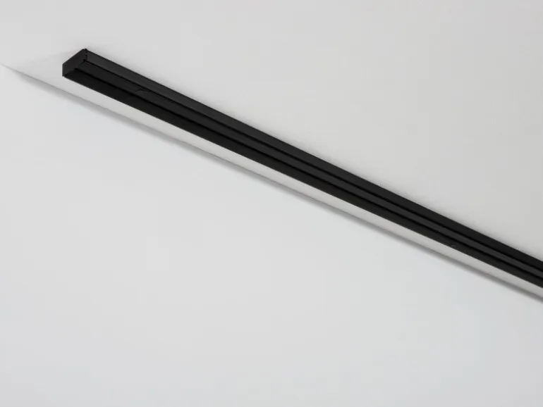 Gardinia Vorhangschienen-Set 1-Lauf Schwarz 210 cm