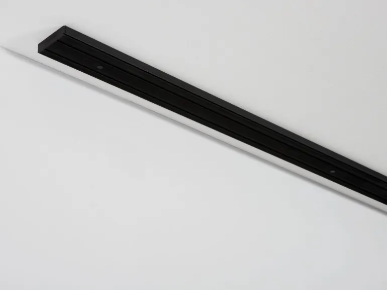 Gardinia Vorhangschienen-Set 2-Lauf Schwarz 210 cm